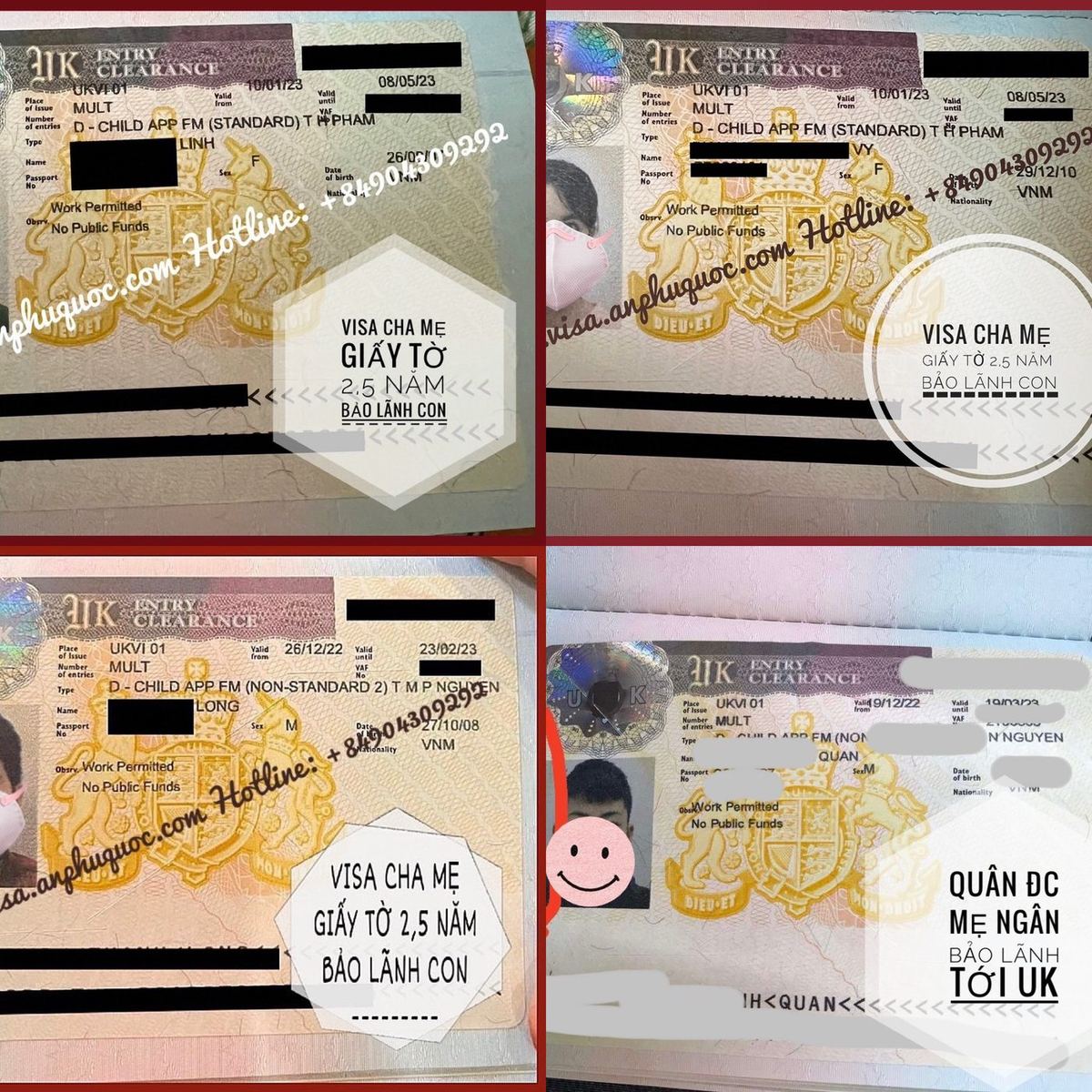 HÀNG LOẠT KHÁCH HÀNG THÀNH CÔNG TRONG HỒ SƠ VISA CHA MẸ GIẤY TỜ 2,5 NĂM BẢO LÃNH CON SANG UK ĐỊNH CƯ